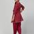 Maroon two pieces set- dhoti shalwar and long top