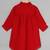 Red loose fit tunic for girls in georgette fabric with lining