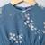 French blue printed georgette frock with lining