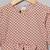 Beige white designer frock for girl's in crepe fabric