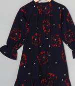 Designer multicolor tunic for girls in crepe fabric