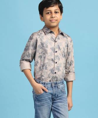 boys grey printed shirt 2