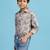 boys grey printed shirt