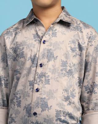 boys grey printed shirt 5