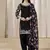 Black embroidered chanderi silk patiyala salwar kameez