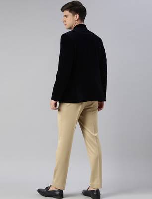 Navy velvet patch pocket jodhpuri set 5