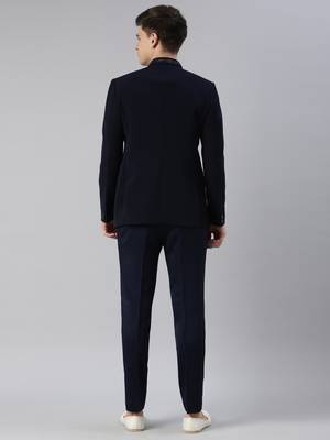 Navy embroidery bandhgala 5