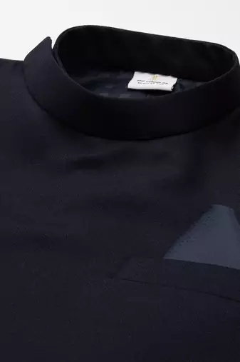 Navy blue embroidery bandhgala