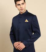 Navy blue bandhgala suit