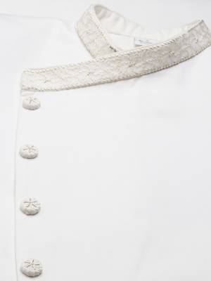 Off white overlap design bandhgala 3
