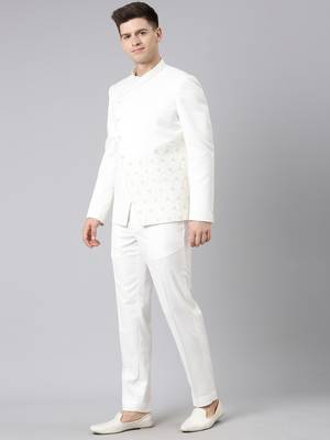 Off white overlap design bandhgala 4