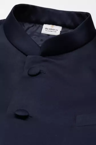 Navy blue bandhgala suit