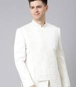 Offwhite angrakha geometrical bandhgala