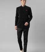 Black embroidery bandhgala