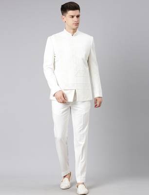 Offwhite angrakha geometrical bandhgala 2