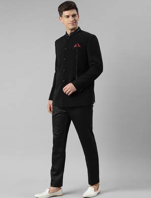 Black embroidery bandhgala 3