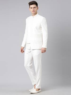 Offwhite angrakha geometrical bandhgala 4