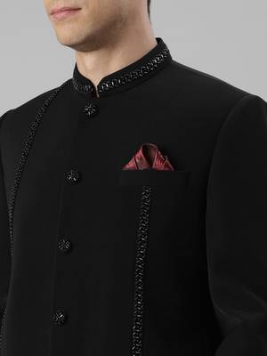 Black embroidery bandhgala 5