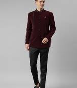 Maroon embroidery bandhgala