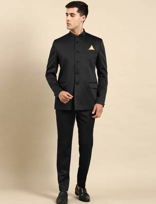 Black bandhgala suit 2