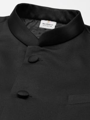 Black bandhgala suit 3