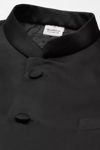 Black bandhgala suit