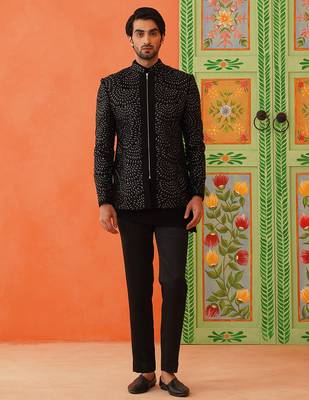 Mohit hiranandani in black bandhgala suit 1