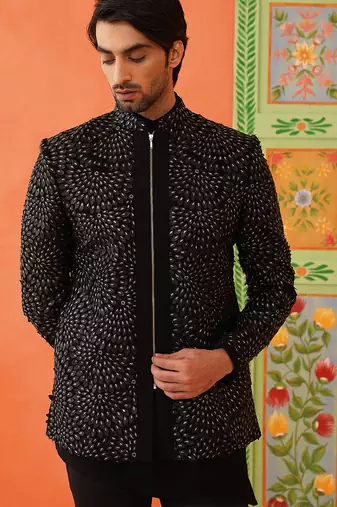 Mohit hiranandani in black bandhgala suit