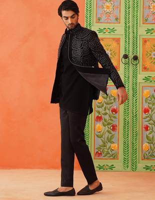 Mohit hiranandani in black bandhgala suit 4