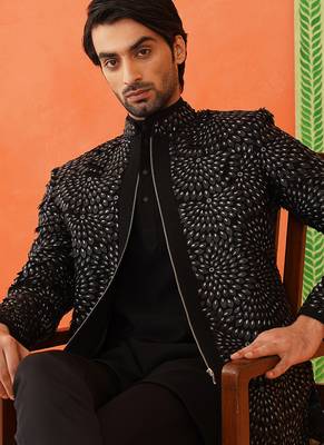 Mohit hiranandani in black bandhgala suit 5
