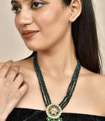 Gold-plated brass layered necklace