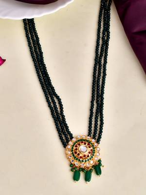 Gold-plated brass layered necklace 2