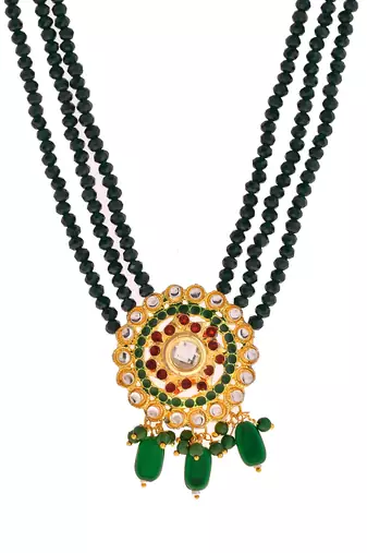 Gold-plated brass layered necklace