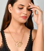 Gold-plated trinity triquetra circle chain