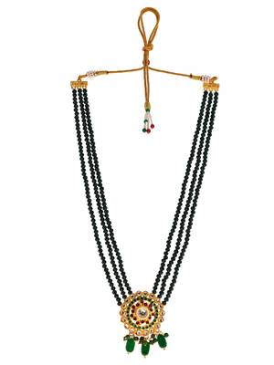 Gold-plated brass layered necklace 4