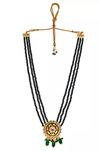 Gold-plated brass layered necklace