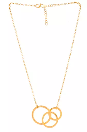 Gold-plated trinity triquetra circle chain