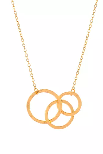 Gold-plated trinity triquetra circle chain
