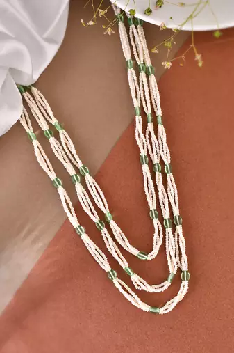 Gold-plated layered necklace