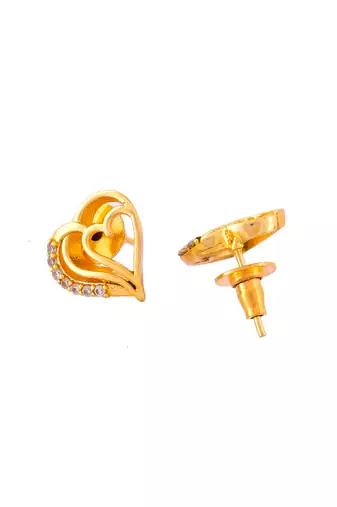 Gold-plated stone studded jewellery set