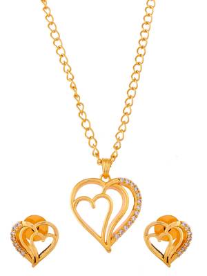 Gold-plated stone studded jewellery set 5