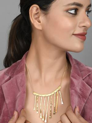 Gold-plated statement necklace 1