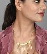Gold-plated statement necklace