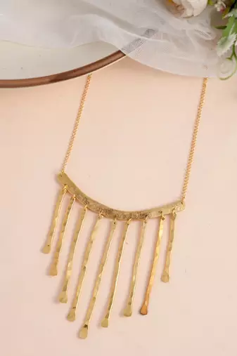 Gold-plated statement necklace