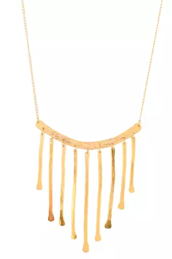 Gold-plated statement necklace