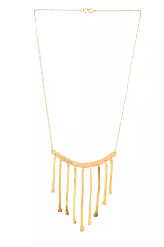Gold-plated statement necklace