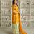 Mustard Crepe Silk Top Bottom and Dupatta Set