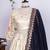 Off-White Wedding Wear Embroidery Lehenga Choli With Cancan