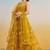 Mustard Yellow Net Lehenga with Sequin & Thread Embroidery