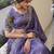Purple Gold Crush Fabric Embroidered Lehenga Choli Set